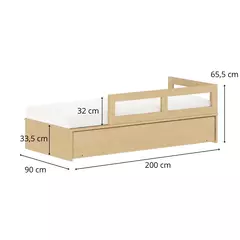 Bicama com Proteção Lateral para Quarto Infantil Linha Join - CASA CAHAYA - Produção de móveis artesanais e sustentáveis em fibra natural