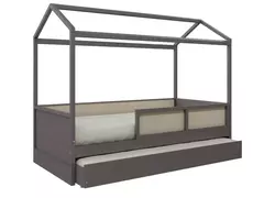 Cama Casinha Link Plus com Auxiliar - CASA CAHAYA - Produção de móveis artesanais e sustentáveis em fibra natural