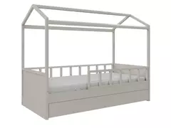 Cama Casinha Link Plus com Auxiliar - CASA CAHAYA - Produção de móveis artesanais e sustentáveis em fibra natural