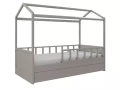 Cama Casinha Link Plus com Auxiliar - CASA CAHAYA - Produção de móveis artesanais e sustentáveis em fibra natural