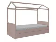 Cama Casinha Link Plus com Auxiliar - CASA CAHAYA - Produção de móveis artesanais e sustentáveis em fibra natural