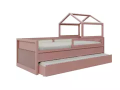 Cama Papaya com Casinha e Cama Auxiliar - CASA CAHAYA - Produção de móveis artesanais e sustentáveis em fibra natural