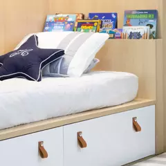 Cama Infantil com Gavetões e Cabeceira Porta Livros Linha Join na internet