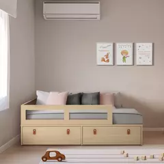 Imagem do Cama com Gavetas Acompanha Cabeceira e Barras de Proteção Linha Join