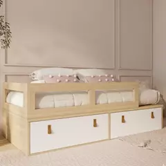 Cama Infantil com Grade e Gavetas Linha Join - loja online