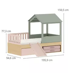 Cama Casinha com Escorrega e Proteção Lateral Linha Play na internet