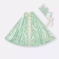 Fantasia Princesa Capa + Coroa - 5 opções de cores - CASA CAHAYA - Produção de móveis artesanais e sustentáveis em fibra natural