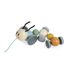 Centopeia para passear com rodinhas - Janod - CASA CAHAYA - Produção de móveis artesanais e sustentáveis em fibra natural