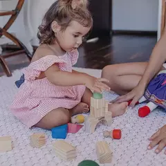 Cidade Montessori para Construção em Madeira - 17 peças - loja online