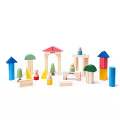 Super Cidade Montessori para Construção em Madeira - 32 peças - loja online