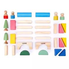 Super Cidade Montessori para Construção em Madeira - 32 peças - comprar online