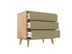 Cômoda Sonhos Up 3 Gavetas - CASA CAHAYA - Produção de móveis artesanais e sustentáveis em fibra natural