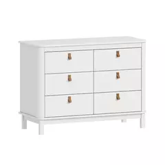 Cômoda 6 gavetas Branca Linha Cromo