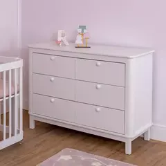 Cômoda Grande 6 Gavetas com Puxador Redondo Linha Cromo
