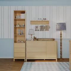 Cômoda 3 gavetas e 1 Porta MDF Carvalho Malva 3 gavetas e 1 Porta Linha Soley - CASA CAHAYA - Produção de móveis artesanais e sustentáveis em fibra natural