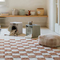 Puff Vichy Rosa 20 x 40 x 40 cm - Lorena Canals na internet