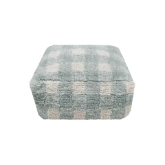 Pufe Vichy Azul Sálvia 20 x 40 x 40 cm - comprar online
