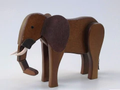 Adorno Elefante Articulado em Madeira na internet
