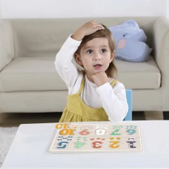 Quebra-cabeça Montessori em madeira - Números na internet