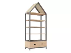 Estante Tupi 90 com telhado - CASA CAHAYA - Produção de móveis artesanais e sustentáveis em fibra natural