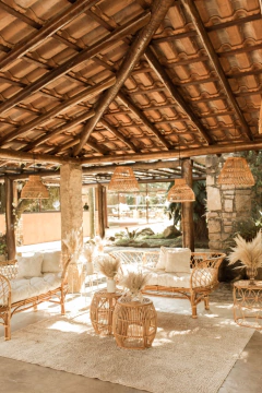 LUMINÁRIA DE VIME MODELO BANDEJA TENDENCIA BOHO DECOR