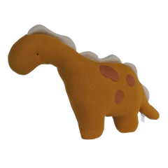 Almofada em Tricot Formato Dino ouro com Manchas Courino 50x30cm - comprar online