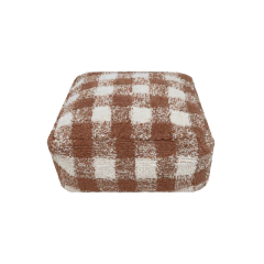 Puff Vichy Caramelo 20 x 40 x 40 cm - Lorena Canals
