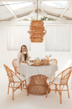 Boleira passarinho em rattan - 2 tamanhos - CASA CAHAYA - Produção de móveis artesanais e sustentáveis em fibra natural