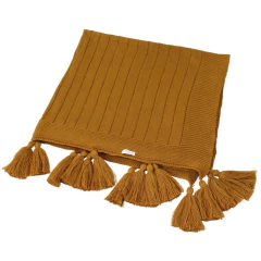 Manta Colo Penachos em Tricot - 78x78cm na internet