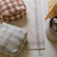 Puff Vichy Caramelo 20 x 40 x 40 cm - Lorena Canals - comprar online