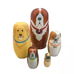 Matrioshka - Raça de Cães famosos - 5 peças na internet