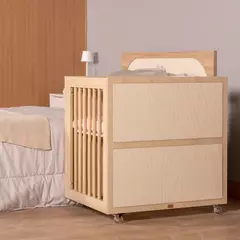 Berço 3 em 1 Evolutivo com Palinha Linha Indy Carvalho Malva