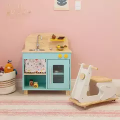 Mini Cozinha infantil de Madeira - 7 opções de cores - CASA CAHAYA - Produção de móveis artesanais e sustentáveis em fibra natural