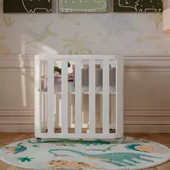 Mini Berço com Colchão MDF Loop Branco Fosco - comprar online