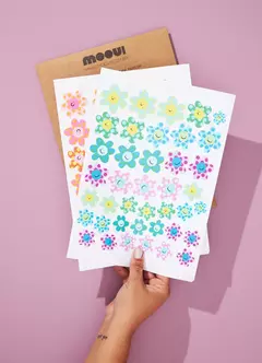 Adesivo de Parede Infantil Mooui - Happy flowers - comprar online