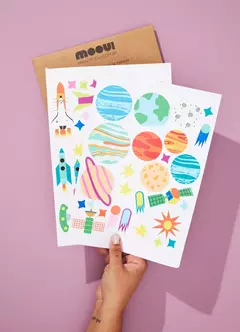Adesivo de Parede Infantil Mooui - Corrida espacial - comprar online