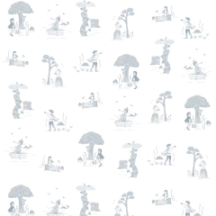 Papel de parede Conto de Fadas - 4 opções de cores - comprar online