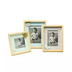 Porta Retrato - Madeira nas Nuvens - Jogo 3 peças - comprar online
