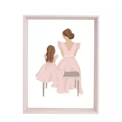 Quadro Bailarina Mãe e Filha - comprar online