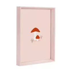 Quadro Cogumelo Com fundo rosa - CASA CAHAYA - Produção de móveis artesanais e sustentáveis em fibra natural