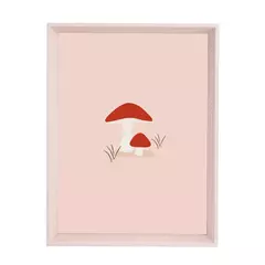 Quadro Cogumelo Com fundo rosa - comprar online