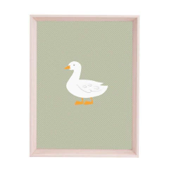 Quadro Patinho com fundo verde - comprar online