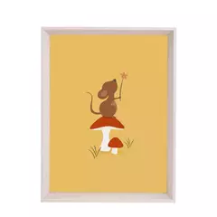 Quadro Ratinho no Cogumelo - comprar online