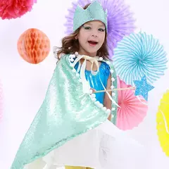 Fantasia Princesa Capa + Coroa - 5 opções de cores