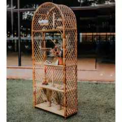 Estante Búzios em fibra natural - Disponível em 3 tamanhos - CASA CAHAYA - Produção de móveis artesanais e sustentáveis em fibra natural