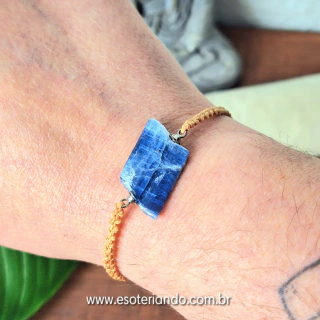 Tornozeleira / Pulseira de Cianita azul