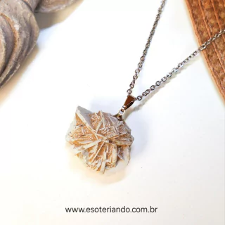 Colar pedra Rosa do Deserto -