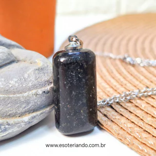 Colar Nuumita - A pedra do Feiticeiro - Aço Inoxidável de 50cm