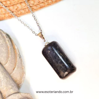Colar Nuumita - A pedra do Feiticeiro - Aço Inoxidável de 50cm