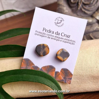 Brinco Pedra da Cruz - Proteção conta magia